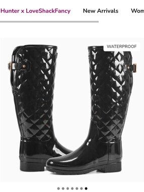 Hunter Adjustable Quilted Tall Rain Boots